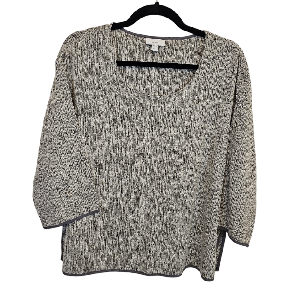 Purejill SP Linen Blend Stretchy Pullover Top 3/4 Sleeve